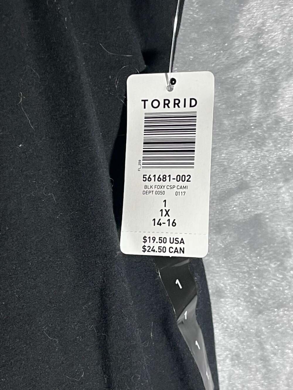 Torrid Foxy Cami Black - Picture 2 of 2